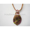 new year gift Lampwork Glass Pendant Necklace Lampwork glass Necklace hand blown glass pendant lights with wax cord